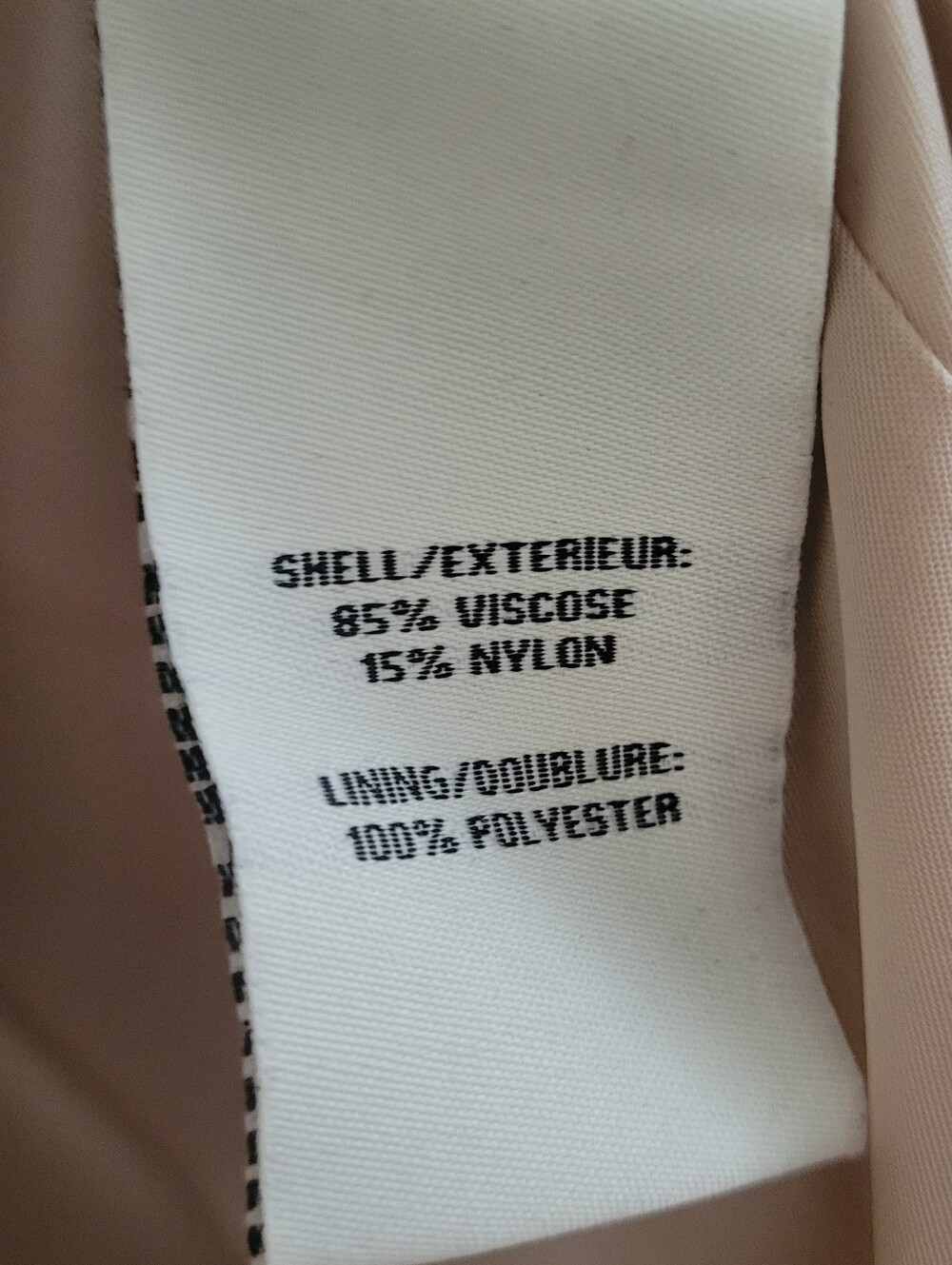 BAGATELLE Collection Beige Single Front Button Jacket Size Large - Picture 8 of 8